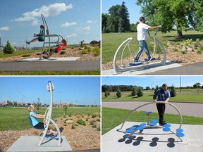 Some of the products of Xccent Fitness - one of the providers of outdoor fitness equipment in Canada.