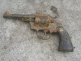 The rusty revolver that east Windsor resident Jesse Glen fished out of the Detroit River on July 18, 2016.