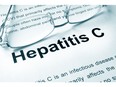 Hepatitis C written on a page. Medical concept. Image by Getty Images.