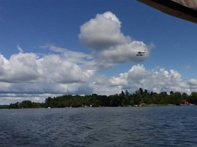 A scene from Lower Beverley Lake in the Rideau Lakes region, Leeds County, Ontario.