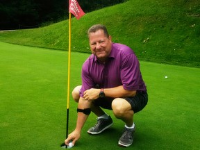 Lou Prantera used a hybrid club to ace the 189-yard No. 9 White during the Make-A-Wish golf tournament at Kingsville. The witnesses were Andrew Dalla Bona, Dario Salvaggi and Sean McLoughlin.