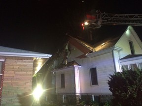 Leamington and Kingsville fire crews battled a blaze at a home on Queens Avenue in Leamington on July 19, 2016.