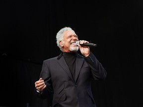Legendary Welsh singer Tom Jones performing in Balado, Scotland, in 2011.