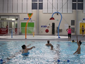 The WFCU Centre community pool opened to the public on Monday, July 4, 2016 in Windsor, ON. Swimmers enjoy the new pool.