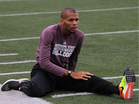 Brandon McBride trains at Alumni Field in Windsor on June 28, 2016.