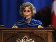 Norma Brockenshire speaks at the University of Windsor convocation ceremony on Oct. 20, 2007 after receiving an honorary doctorate in law.