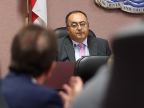 City of Windsor CAO  Onorio Colucci listens to Coun. Paul Borrelli during the executive committee meeting of the City of Windsor on July 25, 2016 in Windsor, Ont.