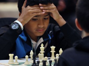 13-year-old Rohan Talukdar, of Windsor, plays his first game at Caesars Windsor Summer of Chess tournament on Tuesday July 5, 2016.