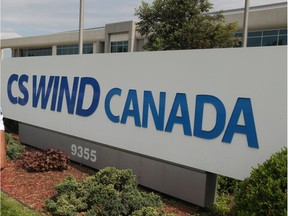 The CS Wind Canada sign outside the Windsor factory.