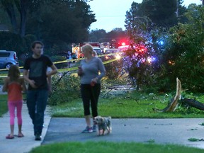 Storm damage on Victory St. in LaSalle, ON. on Wednesday, August 24, 2016. Several residents claiming a tornado touched down. (DAN JANISSE/The Windsor Star