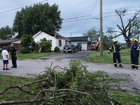Storm damage on Victory St. in LaSalle, ON. on Wednesday, August 24, 2016. Several residents claiming a tornado touched down. (DAN JANISSE/The Windsor Star)