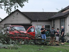 Storm damage on Victory St. in LaSalle, ON. on Wednesday, August 24, 2016. Several residents claiming a tornado touched down. (DAN JANISSE/The Windsor Star)