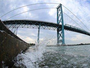 The Ambassador Bridge is shown on Aug. 30, 2016.