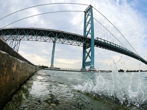 The Ambassador Bridge is shown on Aug. 30, 2016, from Windsor.