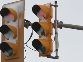 Traffic lights.