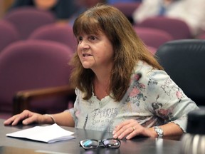 West-end resident Caroline Taylor speaks to city council about development fee issues on Tuesday, Aug 2, 2016 at Windsor City Hall.