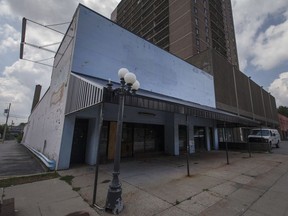 Vacant commercial property on Ouellette Avenue is shown on Aug. 1, 2016.