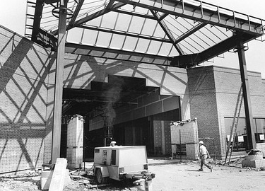 July 8, 1985: A new wing at Devonshire Mall takes shape for September opening.