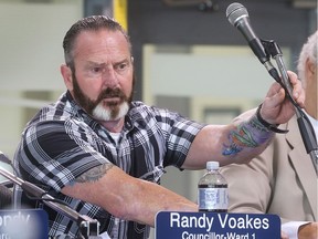 Essex councillor Randy Voakes is shown at a town council meeting on Monday, Aug. 22, 2016.