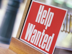 A help wanted sign is shown in Windsor.