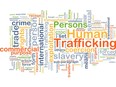 Word cloud illustration of human trafficking. Image by Getty Images.