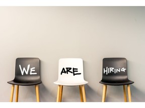 A photo illustration of a job recruitment campaign.