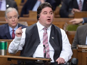 Minister of Veterans Affairs and Associate Minister of National Defence Minister Kent Hehr responds to a question in the House of Commons on Parliament Hill in Ottawa on April 14, 2016.