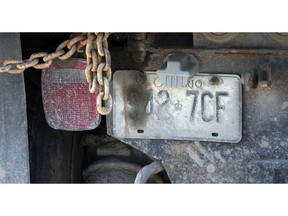 File photo. MTO and LaSalle Police conducted a joint operation on Malden Road Wednesday, June 19, 2013. Clouded or unclear licence plates is one of the many faults or safety factors for which trucks are pulled over and inspected. (NICK BRANCACCIO/The Windsor Star)