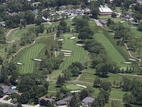 An aerial view of the Roseland Golf Course on Wednesday, June 24.