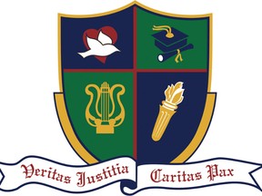 Académie Ste-Cécile school crest.