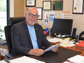 Tecumseh Mayor Gary McNamara, pictured Aug. 12, 2016 at the Tecumseh Town Hall, is winding up his two-year term as president of the Association of Municipalities of Ontario.