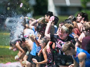 Participants in the Windsor Water Balloon Fight of 2015.