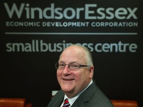Stephen MacKenzie, CEO of the WindsorEssex Economic Development Corporation, is photographed at his new office in Windsor on August 26, 2016.