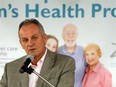 Gary Switzer, then CEO of the Erie St. Clair LHIN, speaks at a news conference at Windsor Regional Hospital on March 7, 2014.