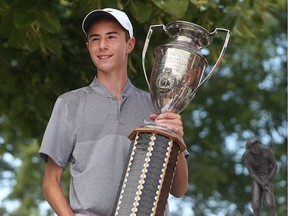 Pointe West's Alek Mauro defeated David Nunes to win the 2016 Essex-Kent Junior Golf tournament at Roseland Golf Course on Aug. 17, 2016 in Windsor, Ontario.