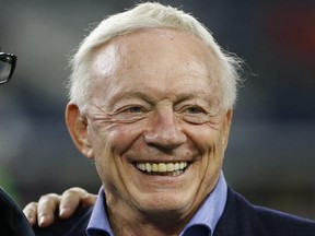 FILE - In this Sept. 1, 2016, file photo, Dallas Cowboys owner and general manager Jerry Jones poses before the Dallas Cowboys take on the Houston Texans in a preseason NFL football game,in Arlington, Texas. Not only are the Cowboys the most valuable team in the NFL, they are worth more than any franchise in sports.