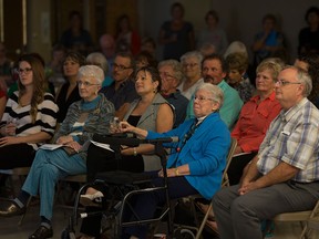 Guests and volunteers attend the Volunteer Recognition Awards in the Hospice auditorium, Thursday, Sept. 15, 2016.