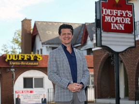 Amherstburg Mayor Aldo DiCarlo at Duffy's Motor Inn and Tavern, which was sold to the Town of Amherstburg, Sept. 13, 2016.