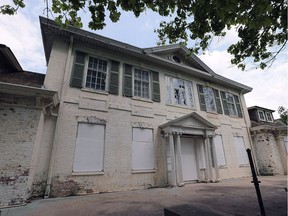 (file) The historic Belle Vue House in Amherstburg, Ont. is shown on May 17, 2016. A local group is concerned about the future of the decaying community landmark.