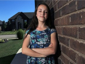 Charlotte Salisbury, 16, shown at her LaSalle on Friday, Sept. 2, 2016, is an actress who spent the summer in Muskoka, where she was cast to star in the movie Porcupine Lake.