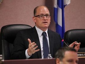Mayor Drew Dilkens speaks during a regular city council meeting at city hall in Windsor on Monday, Sept. 19, 2016.