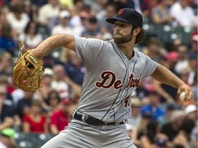 Detroit Tigers starting pitcher Daniel Norris delivers against the Cleveland Indians during the first inning of a baseball game in Cleveland, Sunday, Sept. 18, 2016.