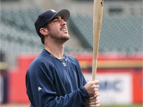 Preparing for their three-game set starting Sept. 30, 2016 at Turner Field, Detroit pitchers have been taking part in batting practice.