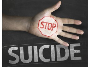 Stop suicide message. Image by Getty Images.