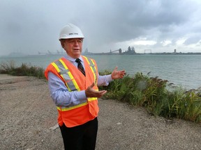 WDBA President Michael Cautillo is shown at the Canadian point of entry for the Gordie Howe International Bridge on Sept. 8, 2016.