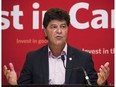 Jerry Dias, president of Unifor, speaks at a press conference after meeting with General Motors Canada in Toronto on  Aug. 10, 2016.