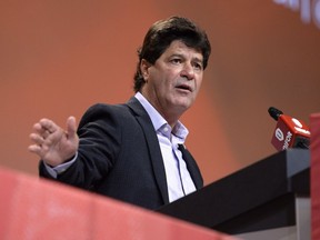 Unifor president Jerry Dias speaks during the Unifor Convention on Wednesday, Aug. 24, 2016 in Ottawa.