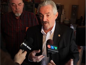 WINDSOR, ONTARIO -APRIL 22, 2013 - NDP finance critic Michael Prue speaks at Elias Deli restaurant in downtown Windsor, Ontario on April 22, 2012.  (JASON KRYK/The Windsor Star)  (SEE STORY ON TIPS AND RESTAURANT WORKERS)