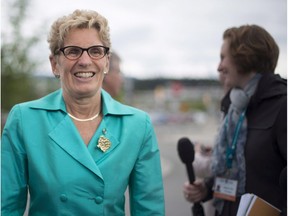 Ontario Premier Kathleen Wynne arrives for a meeting of Premiers in Whitehorse, Yukon, Friday, July, 22, 2016. Wynne is proroguing the legislature so that her government can deliver a new throne speech Monday, pressing the reset button to outline a new set of priorities less than two years away from the next provincial election.