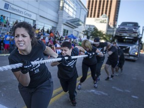 Teams participate in the Ram Tough Truck Pull for United Way Windsor and Essex County in downtown Windsor, Sunday, Sept. 25, 2016.